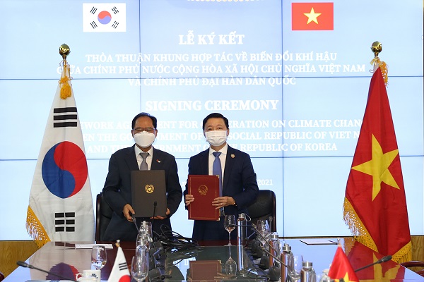 Ký kết Thỏa thuận khung hợp tác về biến đổi khí hậu giữa Chính phủ Việt Nam và Chính phủ Hàn Quốc